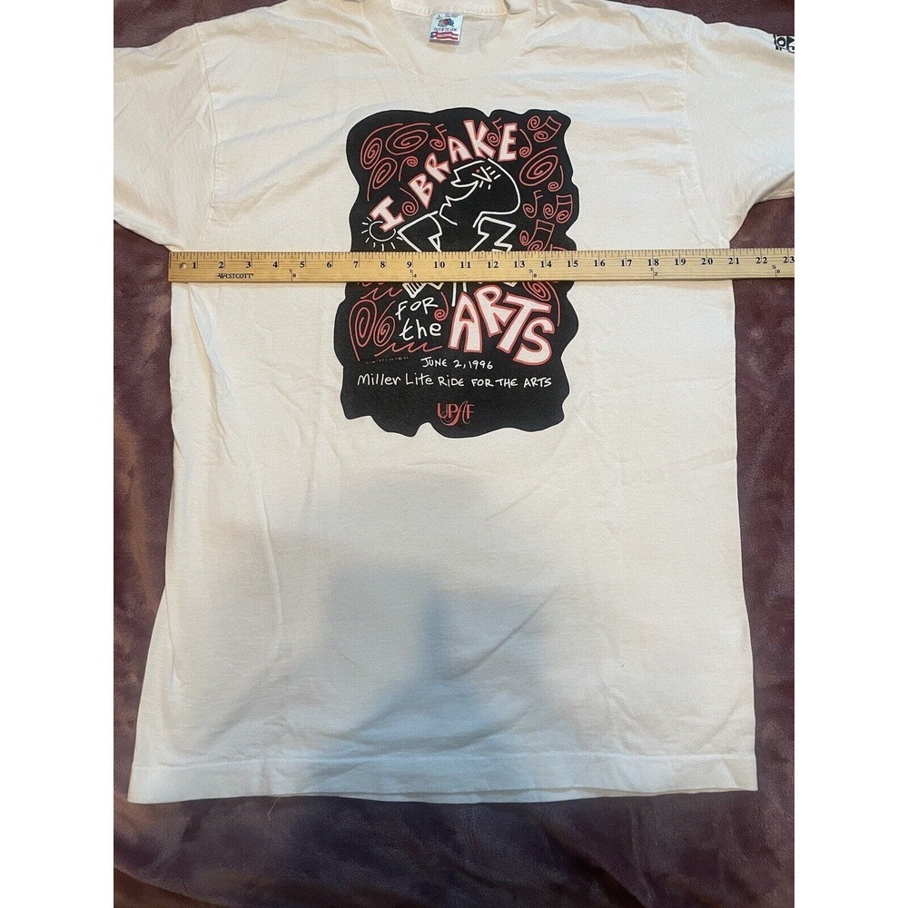 FOTL / I Brake For Arts Vintage 1996 T Shirt Large Made in USA Single Stitch - Picture 6 of 9